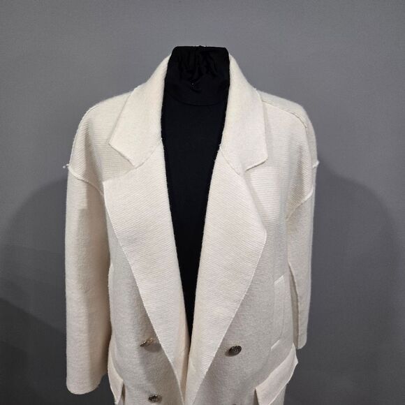 🐢 Zara Light Weight Wool Blend Oversized Jacket/Blazer - Picture 3 of 15